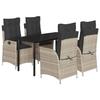 VidaXL Garden Dining Set with Cushions 5 Pcs, Patio Table and Chair, Patio Furniture, Outdoor Furniture, 3213287