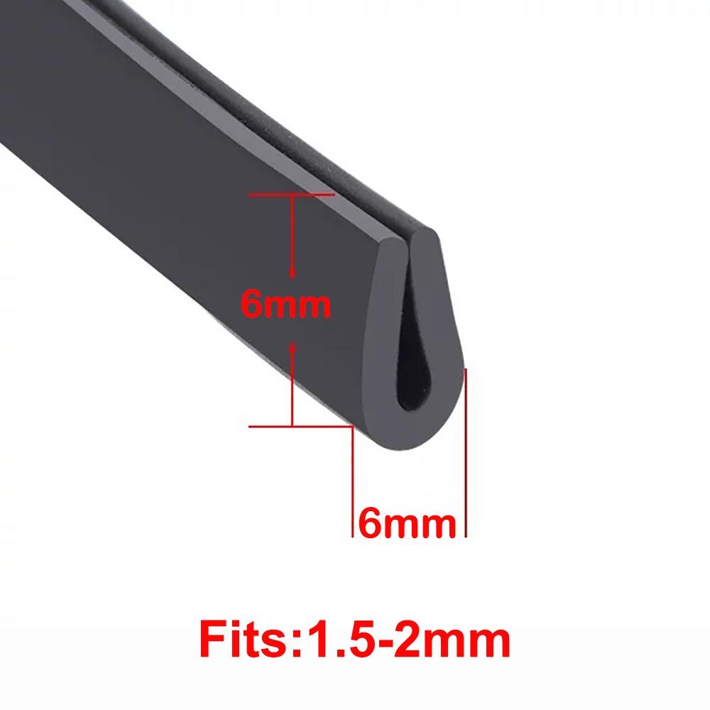 New Rubber Edge Trim Strip U Shape Black Door Edge Strip Guard Seal Doors