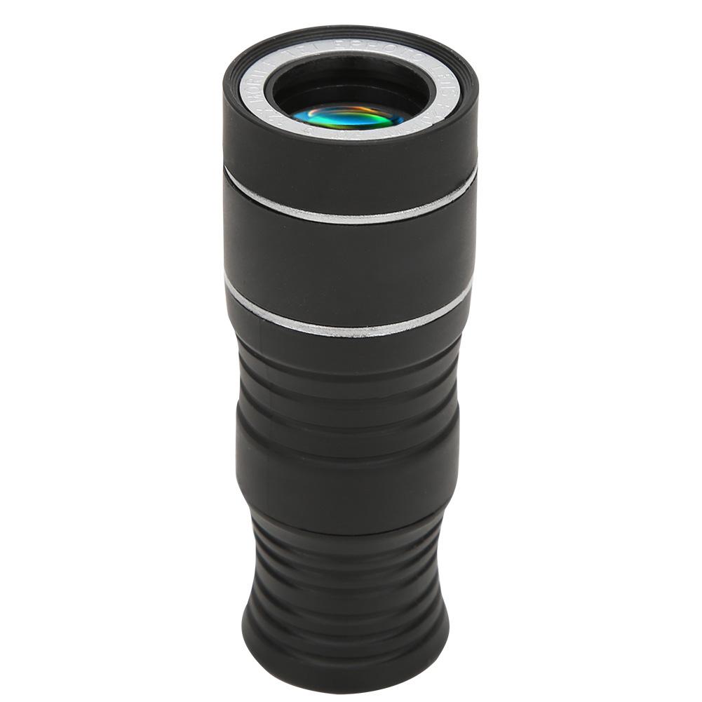 Professional Mobile Phone Camera Lens Wide Angle 12x Monocular Telescope Clip for Concert
