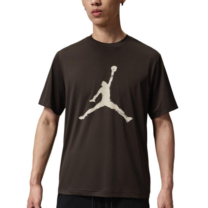 Jordan T Shirts Men s Dark Purple Brown Crew Neck 2XL