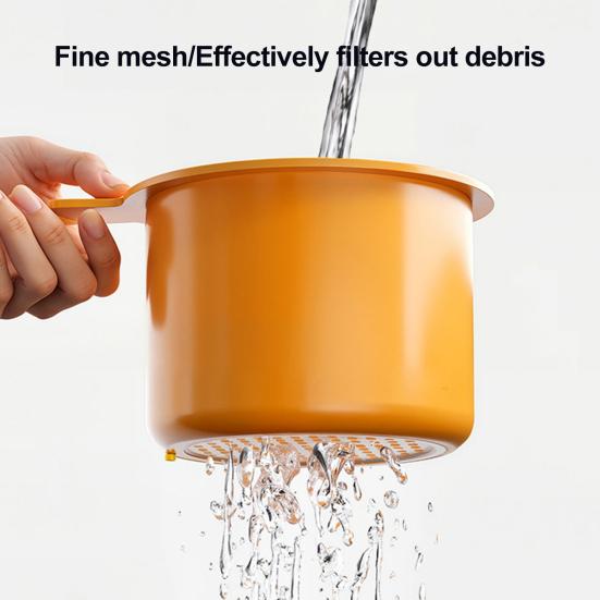 Kitchen Sink Drain Basket Sponge Holder Easy to Install Universal High-Efficiency Filter System Automatic Dumping Sink Strainer Basket