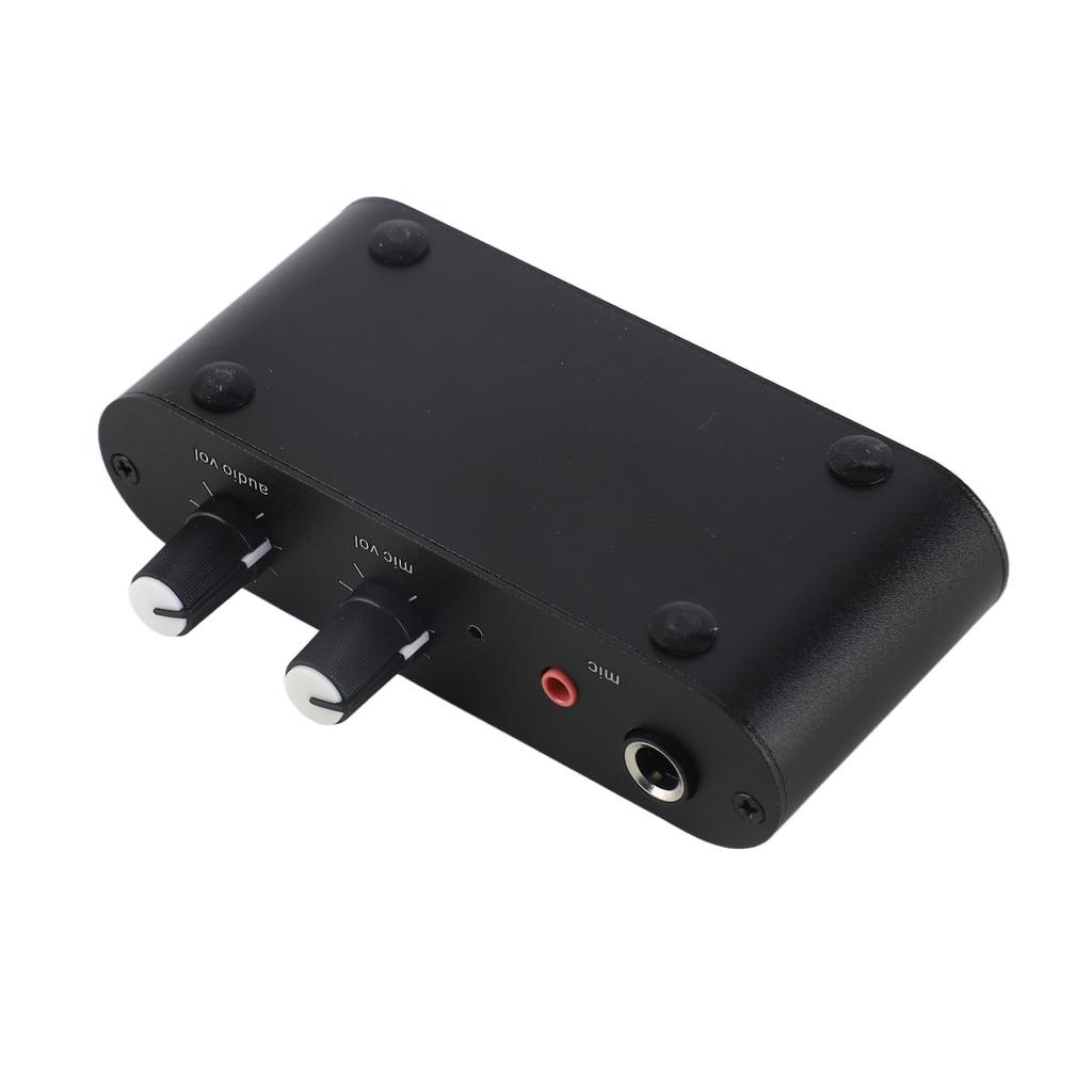 Small Stereo Audio Preamplifier 3 Output Ports Aluminum ABS Headphone Amplifier for Loudspeaker