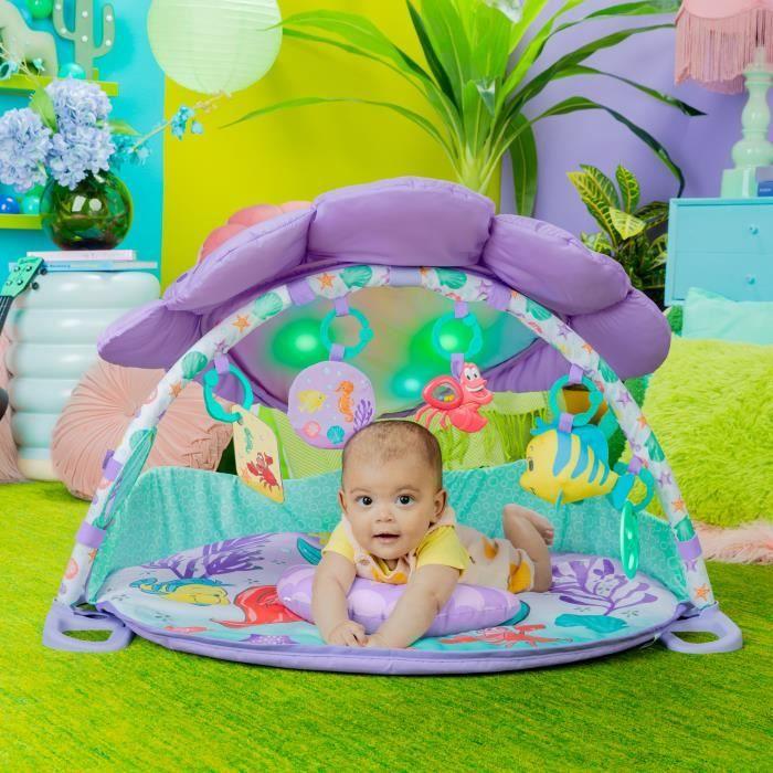 DISNEY BABY -PETITE SIRENE- Tapis d'éveil bébé évolutif Arche, jouets sensoriels et musicaux, guirlande lumineuse, cadeau bébé