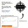 Customizable Metal Compass Sign Nautical Plaque Home Wall Hanging Personalized Gift