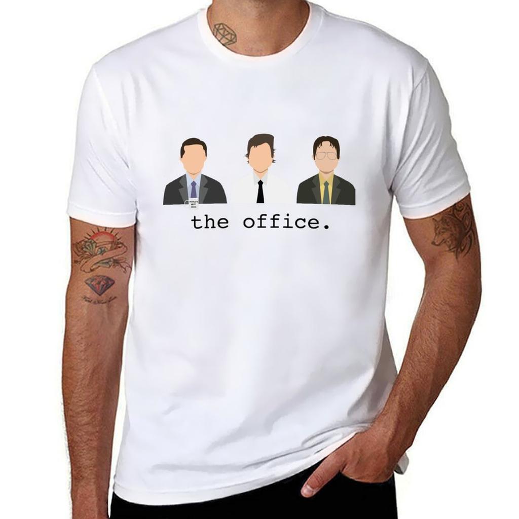 Jim Dwight Michael The Office Tshirt Retro Style Print Casual Top