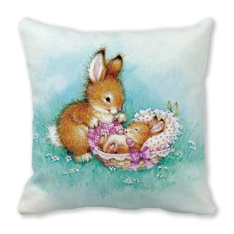 Dog duck sheep pattern printed cushion cover home decoration bedroom living room sofa cushion cover 45x45 cm