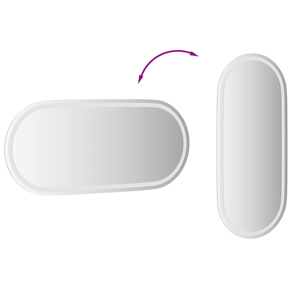 LED Bathroom Mirror 100x45 Cm Oval