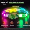 Lenovo USB Rechargeable LED Dog Collar - Waterproof Silicone Pendant for Small/Medium Dogs, Anti-Lost Night Light for Walking.