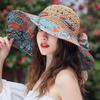 Summer New Large Eave Dome Women's Beach UV Protection Large Beach Sun Hat Sunshade Sun Protection Straw Hat Outing Accessories