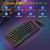 Redragon Wireless Gaming Keyboard and Mouse Set, 3-Mode Connection, BT2.4GUSB-C Wired, 75% English Layout, Quiet Tenkeyless Membrane, 12800DPI Mouse,