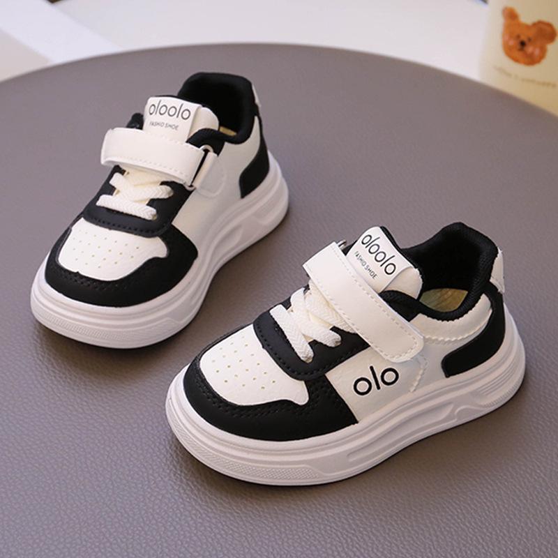 Kids' Lightweight Non-Slip White Sneakers – Comfortable, Thick Sole for Boys & Girls