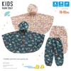 Exportierter japanischer leichter Regenponcho für Säuglinge und Kleinkinder, Schnelltrocknend, Geruchlos, Tragbarer Regenmantel, Dünnes Umhang- und Regenhosen-Set für