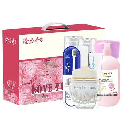 Longliqi Florales Geschenk 7-teiliges Körperpflege- und Wäscheset