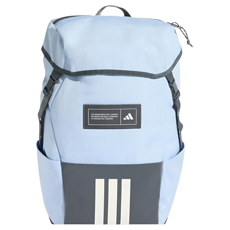 Adidas 25.75L Flap Buckle Brand Print Polyester Backpack Large Unisex Backpack Blue KE6239 Blue