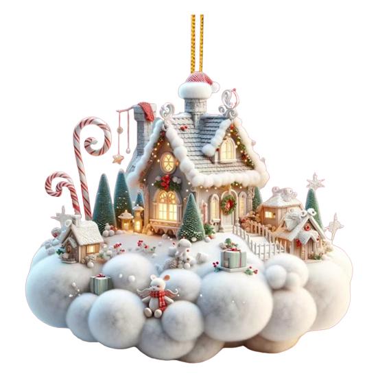 

Креативная елка Санта-Клаус акриловое подвесное украшение подвеска для автомобиля украшение для дома