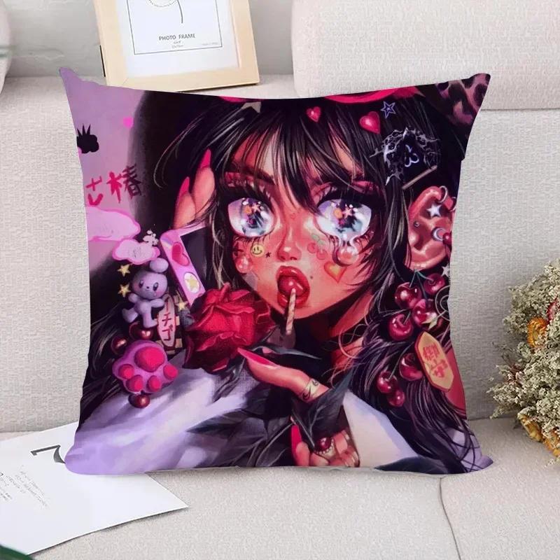 E-eunpyon Art Decorative Cushions for Sofa Cushion Covers Body Pillow Cover Pillowcases Car Decoration Pillowcase