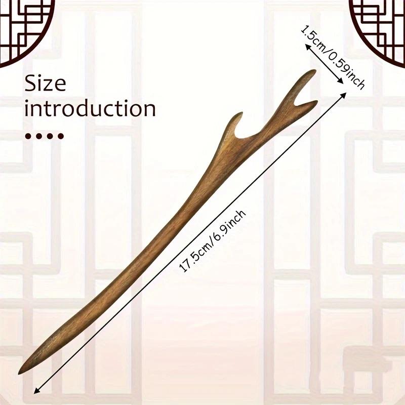 Vintage Haarstab Naturgrünes Sandelholz Haarnadel Frauen Mädchen Haarspangen Nadeln Antike Chinesischer Stil Haarschmuck Schmuck