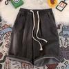 Elastic Half Length High Waist Thin Small Denim Shorts