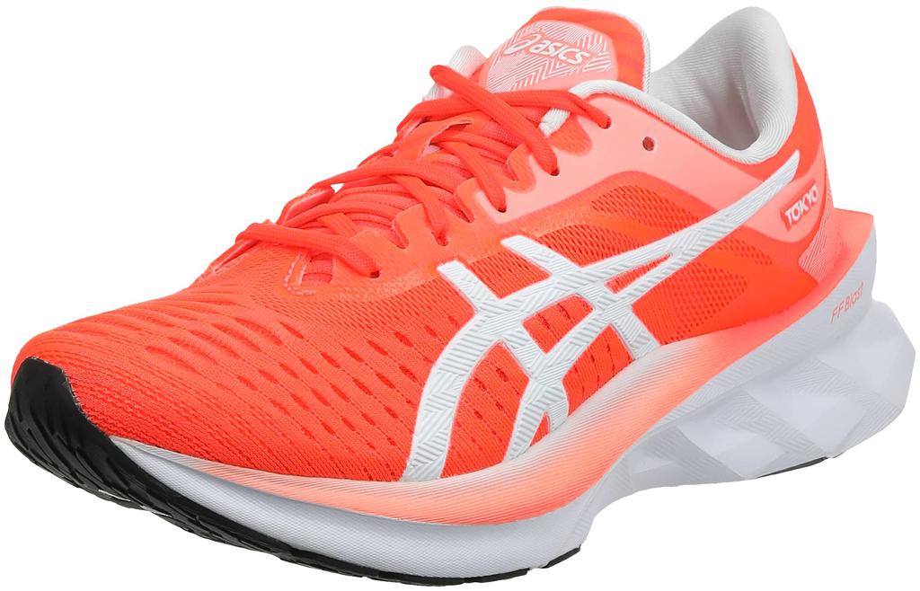 ASICS LADY NOVABLAST TOKYO Running Sunrise Size cm Women's Shoes, Red/White, 24.5