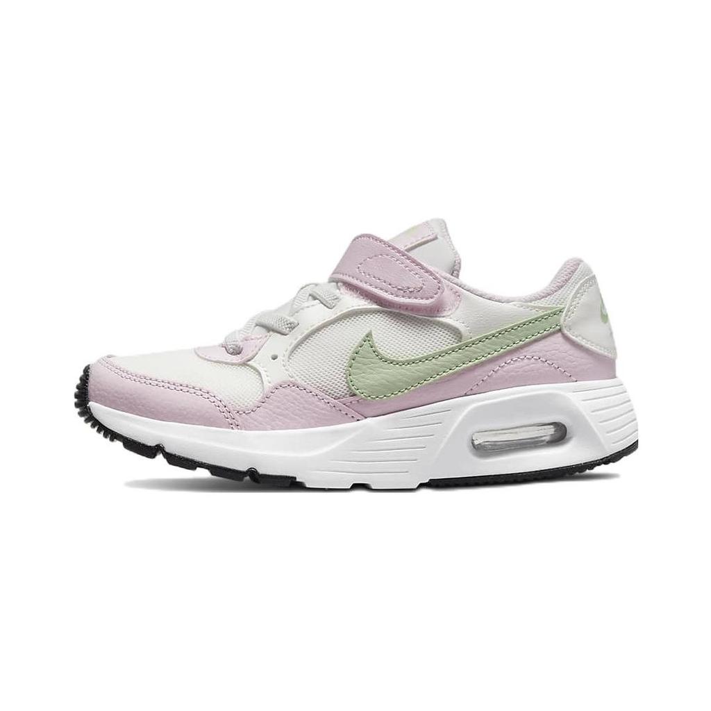 Nike Air Max SC Vintage Cushioning Abrasion Resistant Breathable Low Top Kids' Casual Shoes Hook and Loop Pink Green CZ5356-110