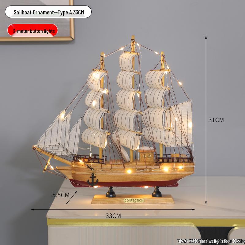 Segelboot Ornament - Modell für ruhige Fahrt zur Dekoration von Zuhause oder Büro