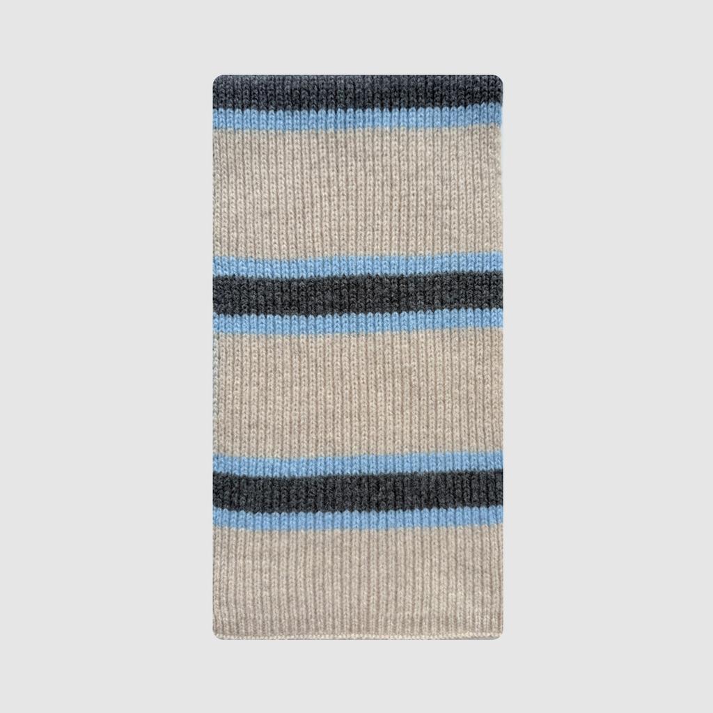 High Quality 100% Wool Striped Knitted Women Scarf Autumn Winter Korean Version Soft Waxy Cashmere Muffler Female Warm Scarves
