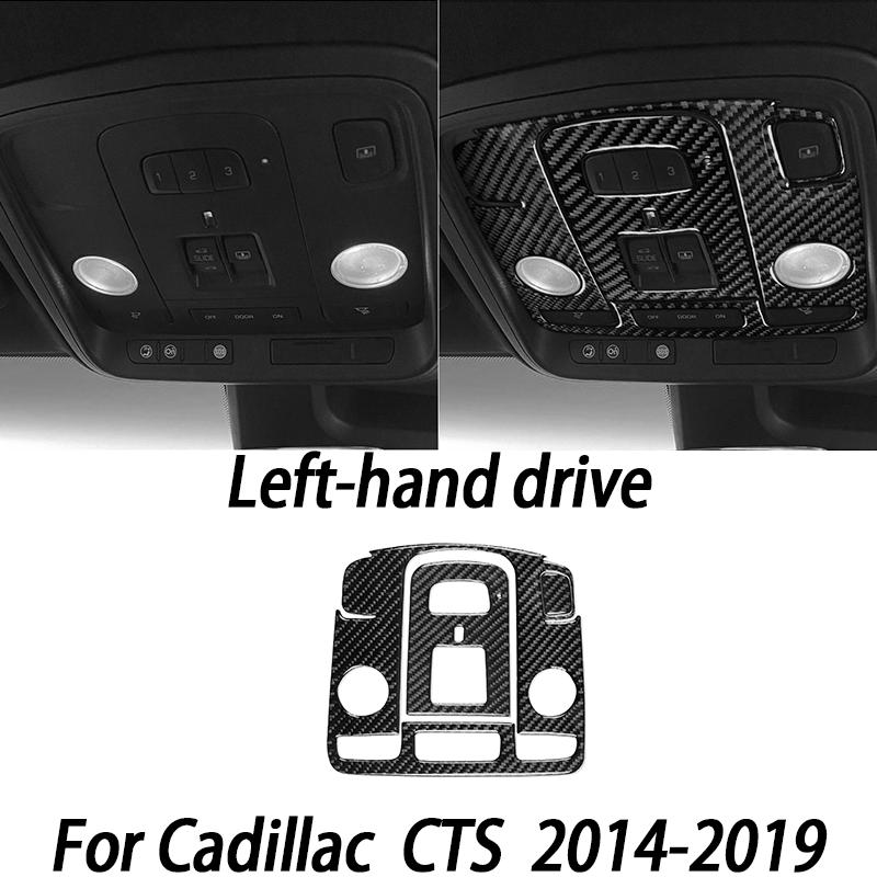 Carbon Fiber Car Interior Accessories Center Console Panel Door Handle Gear Shift Decorative Stickers For Cadillac CTS 2014-