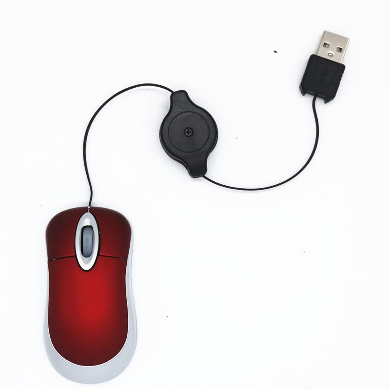 Compact Telescopic Mini Optical Mouse for Kids - Portable Notebook Accessory