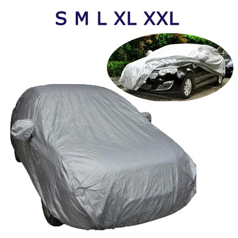 Car Cover Outdoor Protection Full Exterior Snow Cover Sunshade Dustproof Oxford Protection Cover Universal for Hatchback Sedan