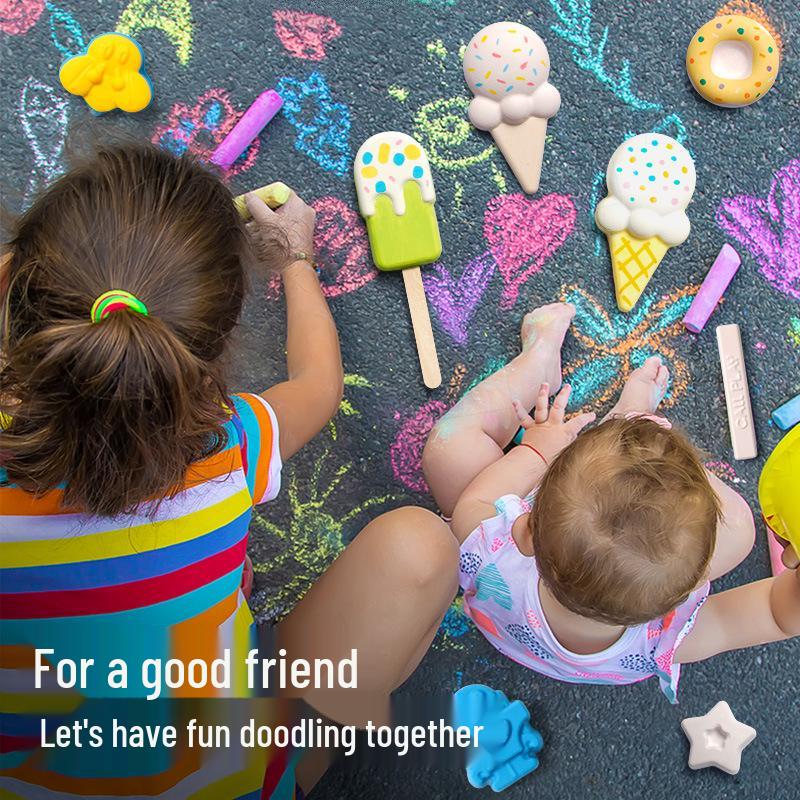 Keda Duck Kids' DIY Chalk and Crayons Set - Educational Creative Toy & Gift for Girls