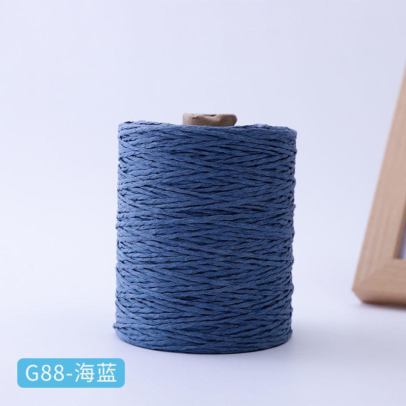 150g Baumwoll-Raffiagarn Natur zum Handstricken Häkeln Sommer Strohhüte Sandalen Haken Taschen Papiergrasfaden 1 Knäuel\=280M