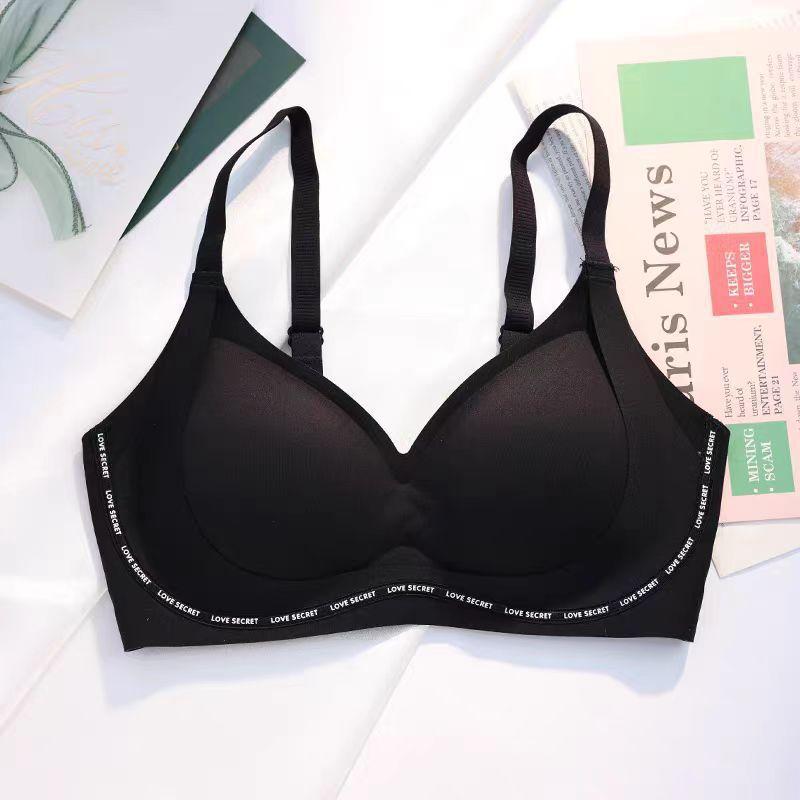 

Traceless underwear, small breasts gather, thin summer styles, non-empty cup bra for anti-sagging and less flat breasts XL 38/85AB чорний