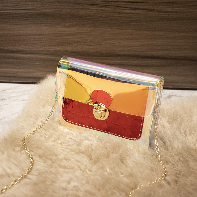 

Fashion crocodile pattern colorful shoulder women s bag bag trendy home simple and sweet crossbody makeup mobile phone bag