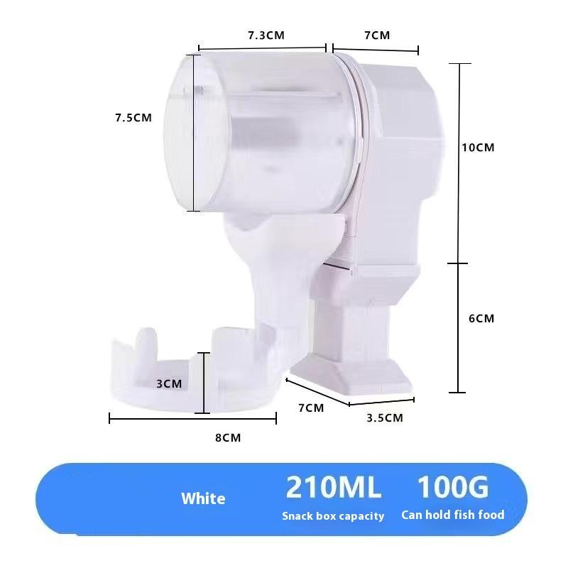 Automatic Turtle Feeder 100Ml/210Ml Large Capacity Smart Timing Turtle Two-Speed Adjustable Feeding Equipment Pet Supplies