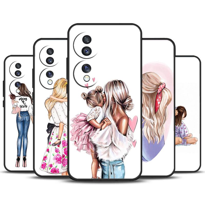 Mom and Daughter Phone Case For Honor 90 Lite 70 50 Magic 5 6 Pro X6 X7 X8 X9 X6a X7a X8a X9a X9b X8b Cover