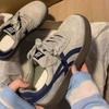 New Chinese gray German training shoes autumn new models show feet small thick baseplate shoes niche retro casual shoes