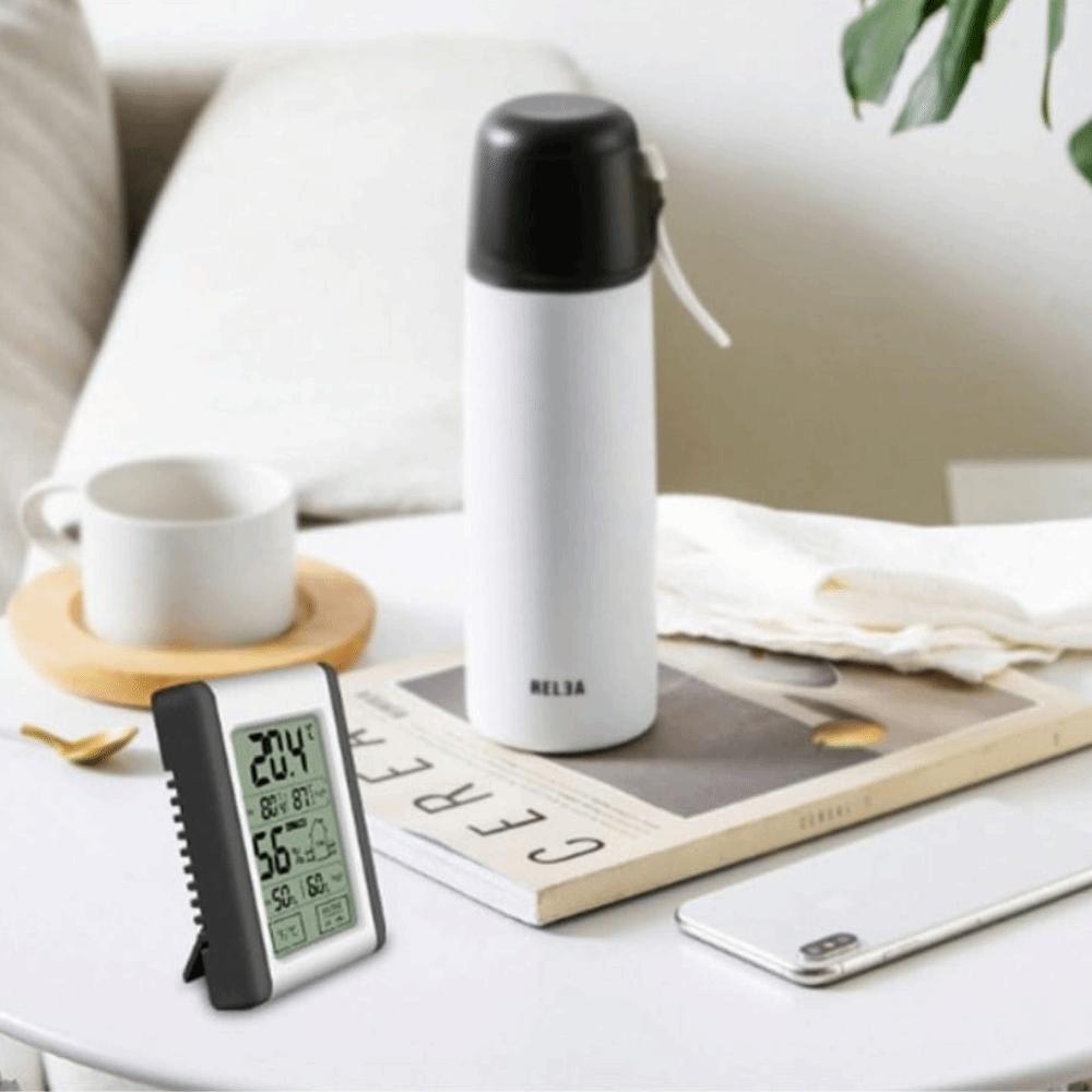 High Precision Temperature Meter Touch Screen ABS Material Humidity Meter Magnetism Wall-Mounted Electronic Thermometer