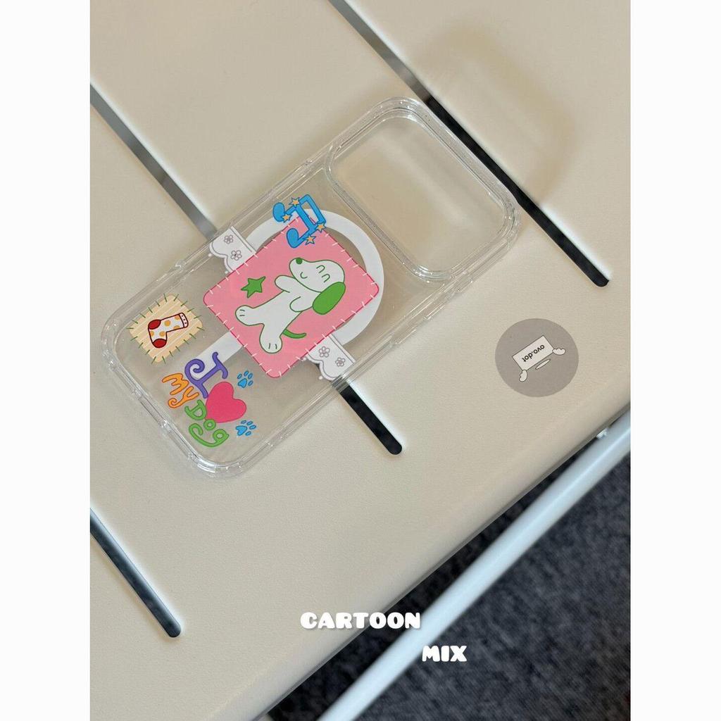 Patch Puppy Magnetic Phone Case for iPhone 12/13/14/16/11 Pro Max (Apple Compatible)