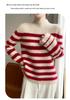 100% Wool Striped Sweater: Thick, Warm, Versatile Knitwear for Autumn/Winter