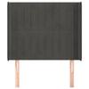 VidaXL Tête de lit avec oreilles Gris foncé 83x16x118-128 cm Velours3119849