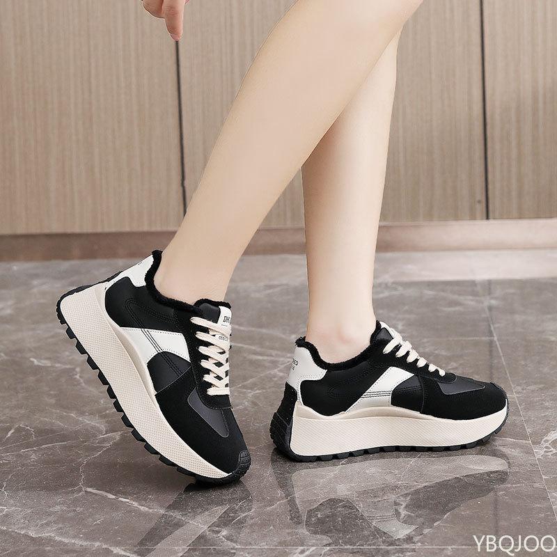 Neue Frühling Herbst Modische Vielseitige Dicksohlige Damen Schuhe Lässig Bequem Höhenerhöhend Warm Sportschuhe