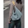 2024 new summer high-end texture niche large-capacity versatile commuter shoulder messenger bag denim tote bag women