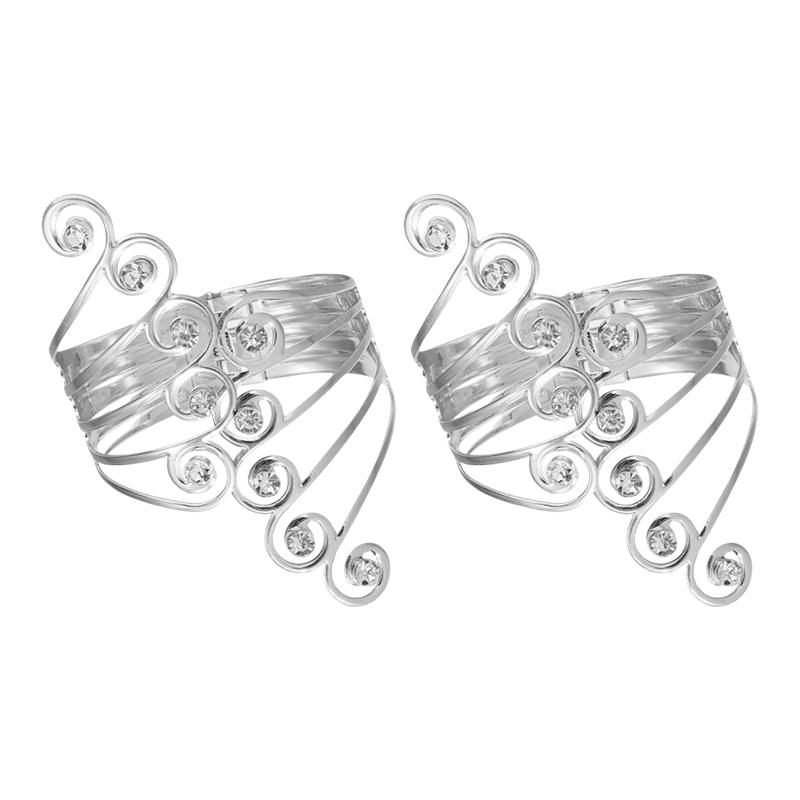 

2 шт. Подхваты для штор, сверкающие держатели для штор, пряжка для держателя штор, современный дизайн зажимов для шторных драпировок серебряный