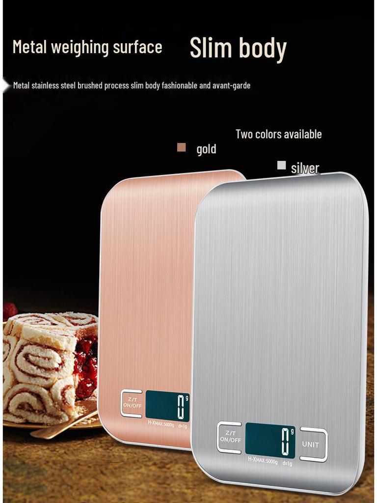 Stainless Steel Electronic Kitchen Scale, 10kg Capacity - Ideal for Baking and Cooking