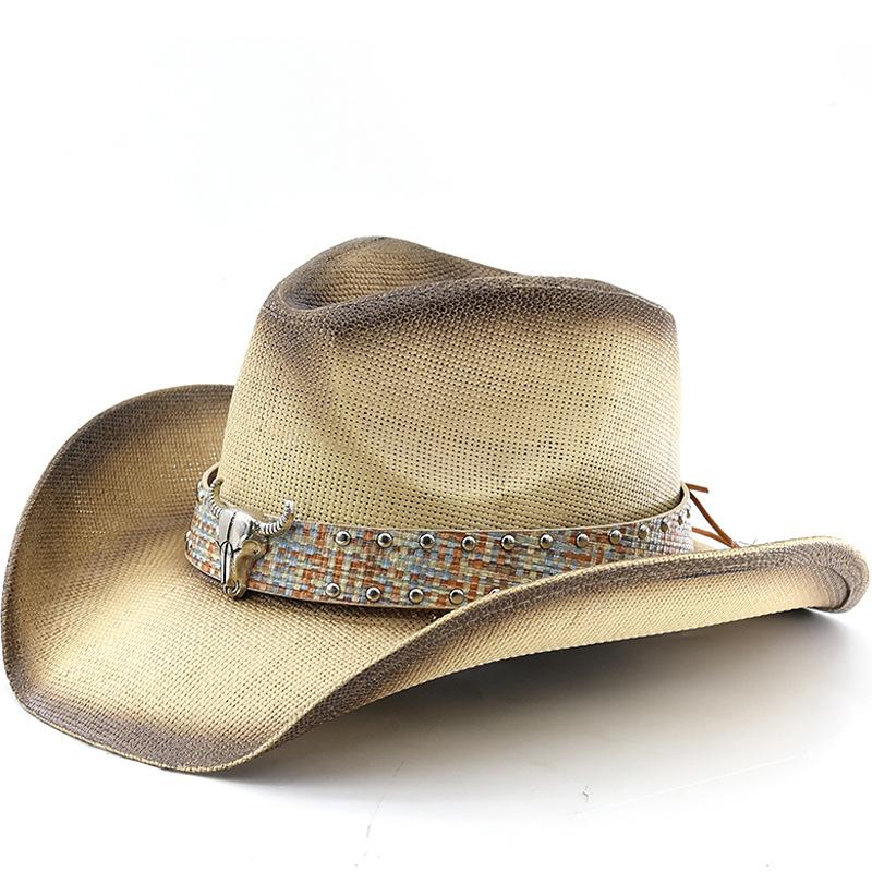 Straw denim hat embroidered breathable sun hat couple style sun hat beach hat straw hat sun hat women's hat