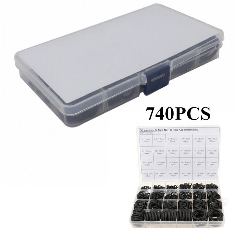 740 Pcs Boxed Thickness 1.5/2.4/3.1Mm Car Air Conditioning O-Ring Seal Gasket