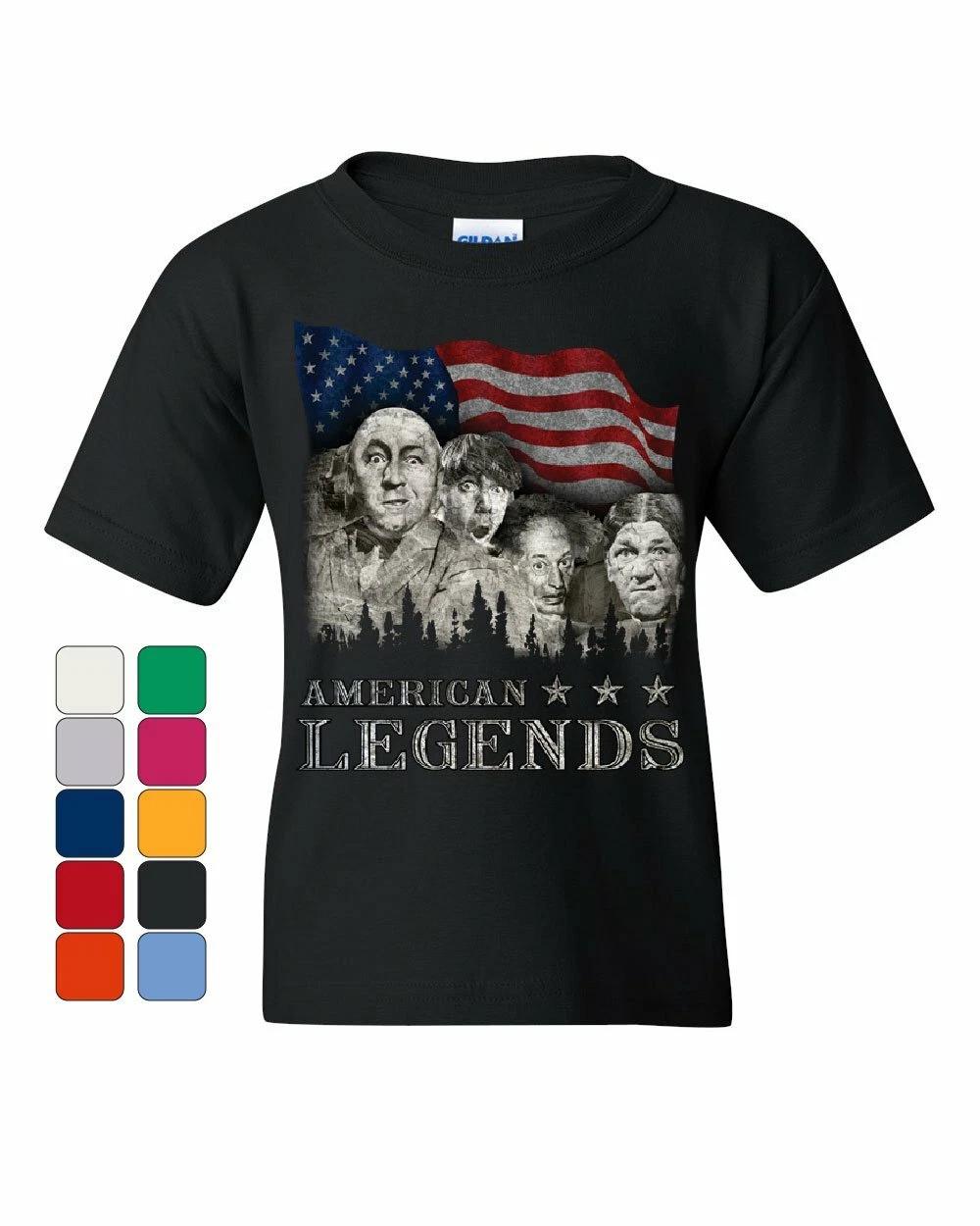 Rushmorons The Three Stooges Youth kids boys T-Shirt Mount Rushmore Funny Parody Kids Tee 100