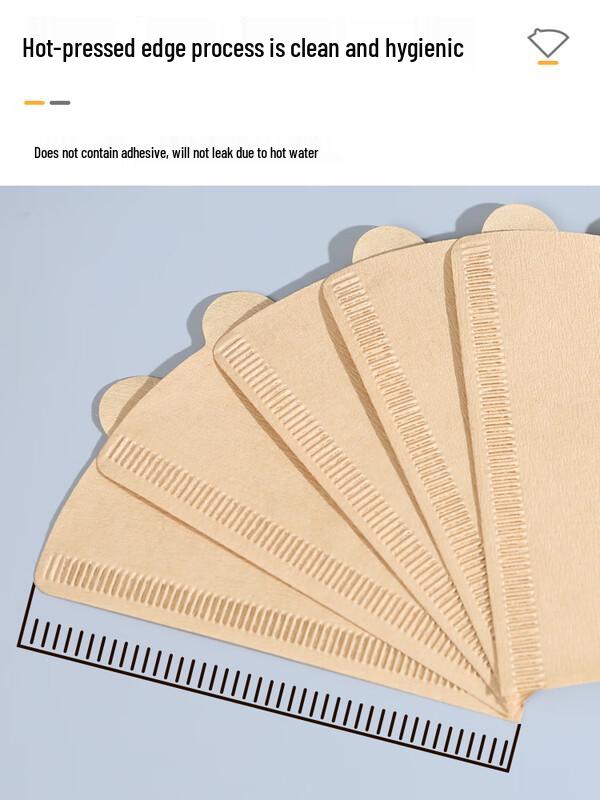 Fächerförmige gebleichte Kaffeefilter