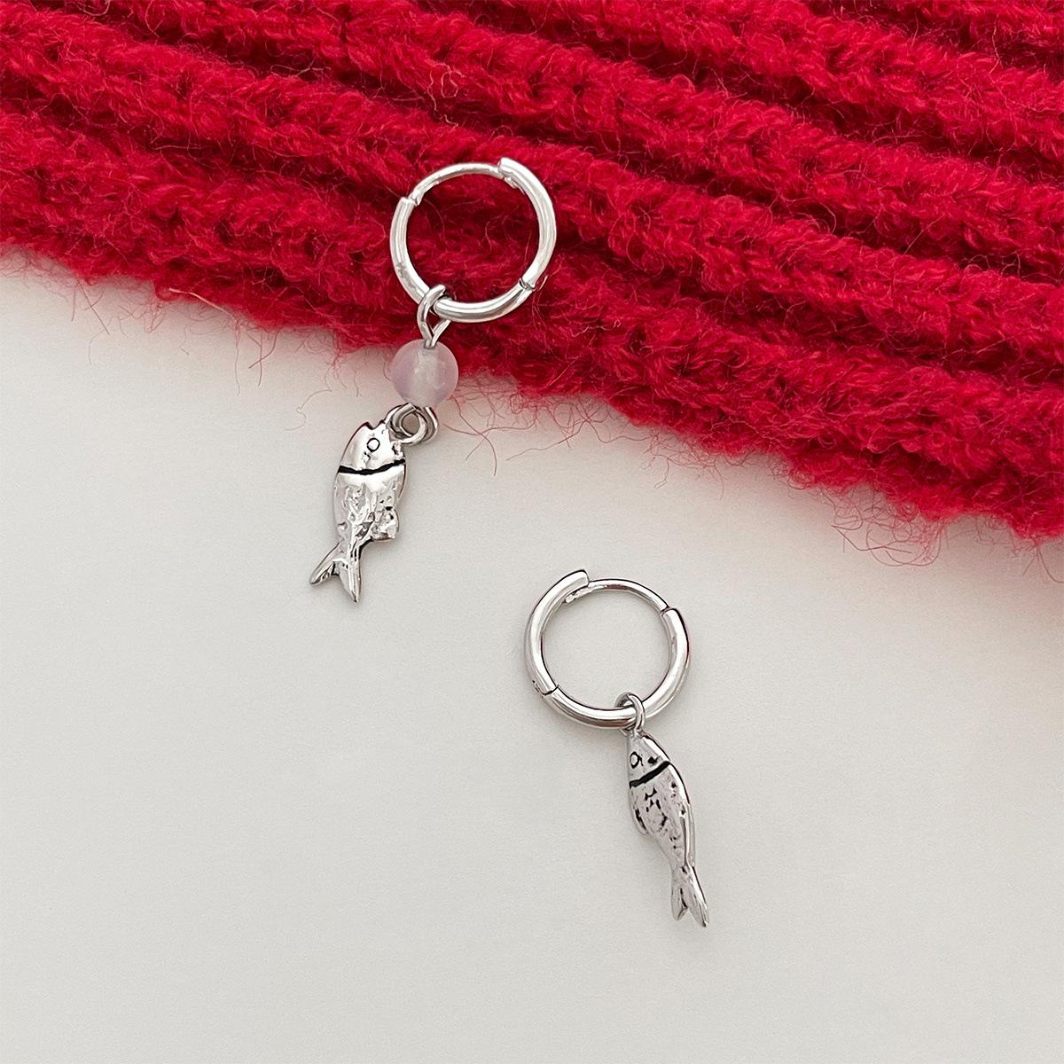 

Асимметричные серьги в виде рыбок кои из серебра 925 пробы, изысканная ниша, осень и зима, новая атмосфера, Новый год, больше, чем серьги 925 silver needle