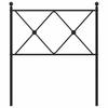 Vidaxl Metalowe Wezgłowie, Czarne, 75 Cm